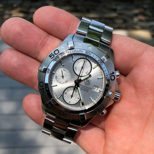 TAG HEUER Aquaracer CAF2111 Caliber 16 Steel Chronograph Automatic 300M Wristwatch - Hashtag Watch Company