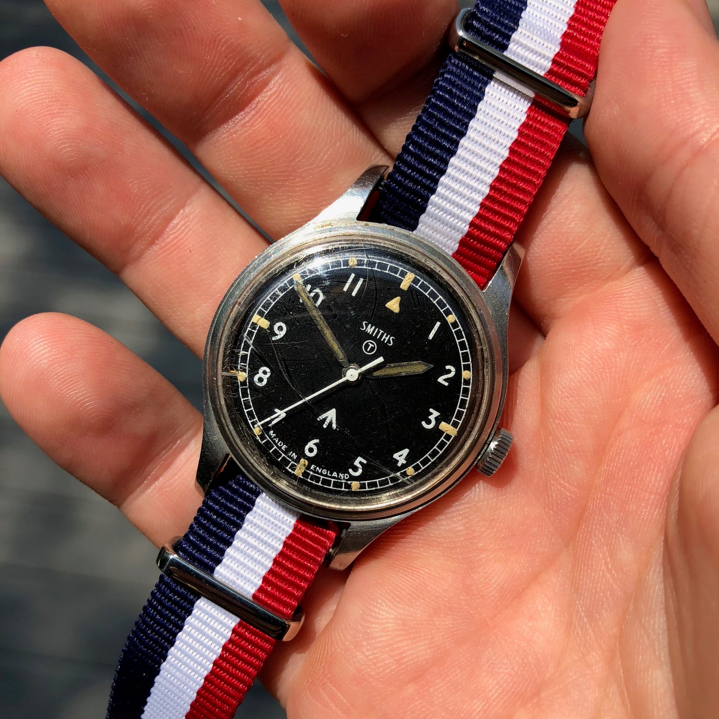 Vintage Smiths W10 British Military Black Cal. 60466E Wristwatch Circa 1970 - Hashtag Watch Company