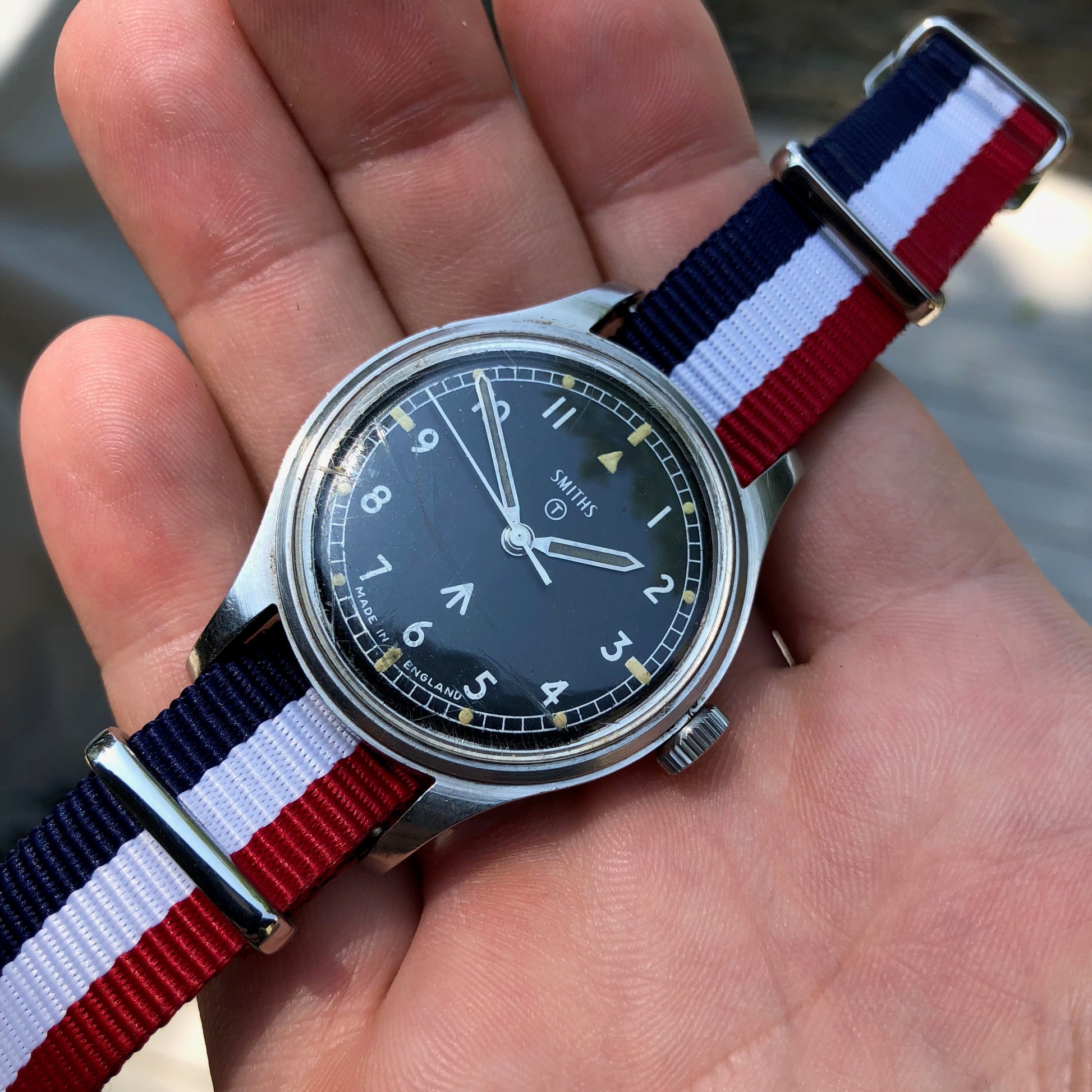 Vintage Smiths W10 British Military Black Cal. 60466E Wristwatch Circa 1970 - Hashtag Watch Company