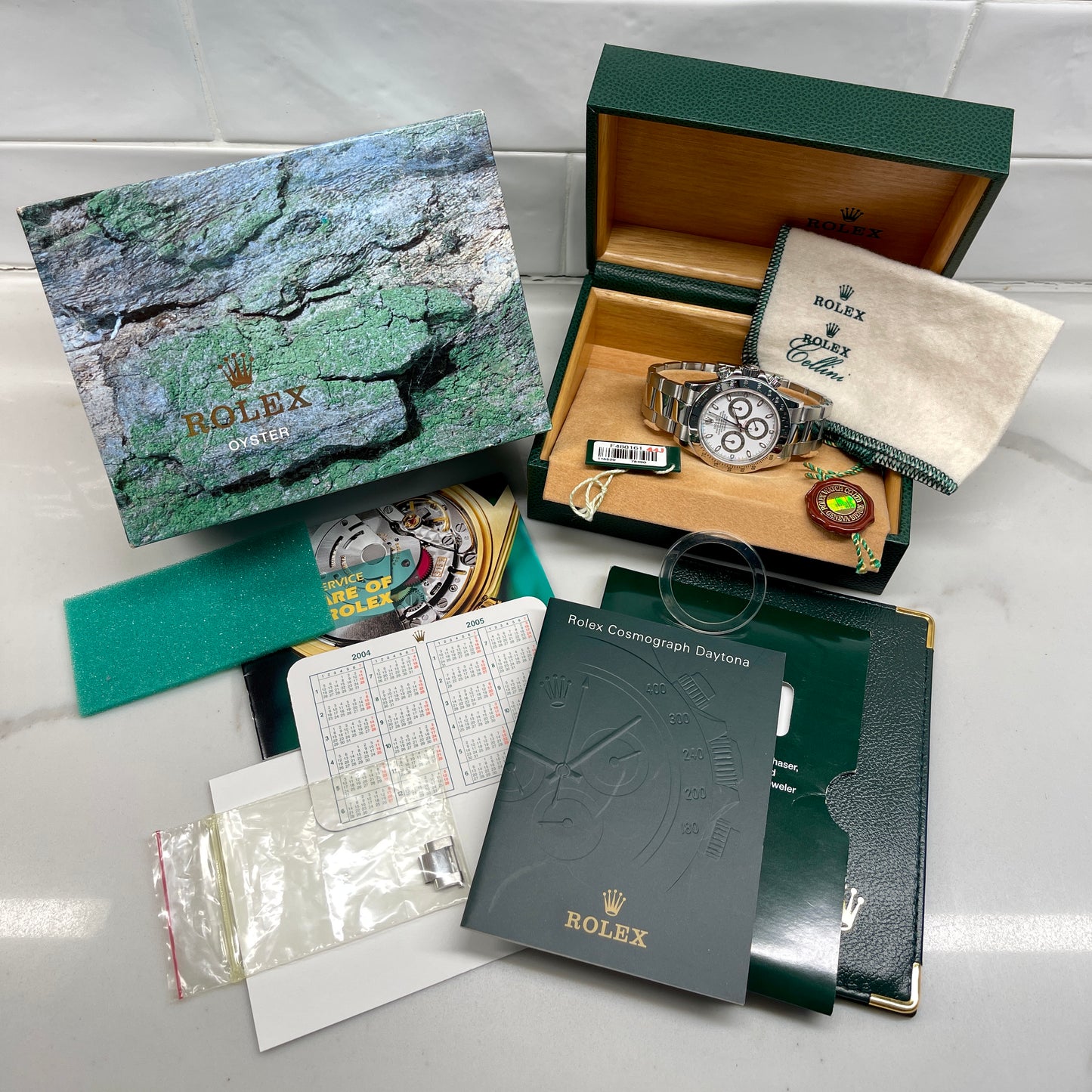 2003 Rolex Daytona Cosmograph 116520 White Steel Oyster Automatic Chronograph - Hashtag Watch Company