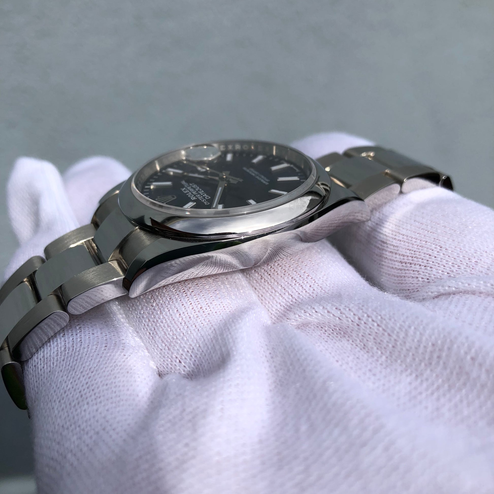 2021 Rolex Datejust 126200 Blue Stick Smooth 36mm Steel Oyster Watch Box Papers - Hashtag Watch Company