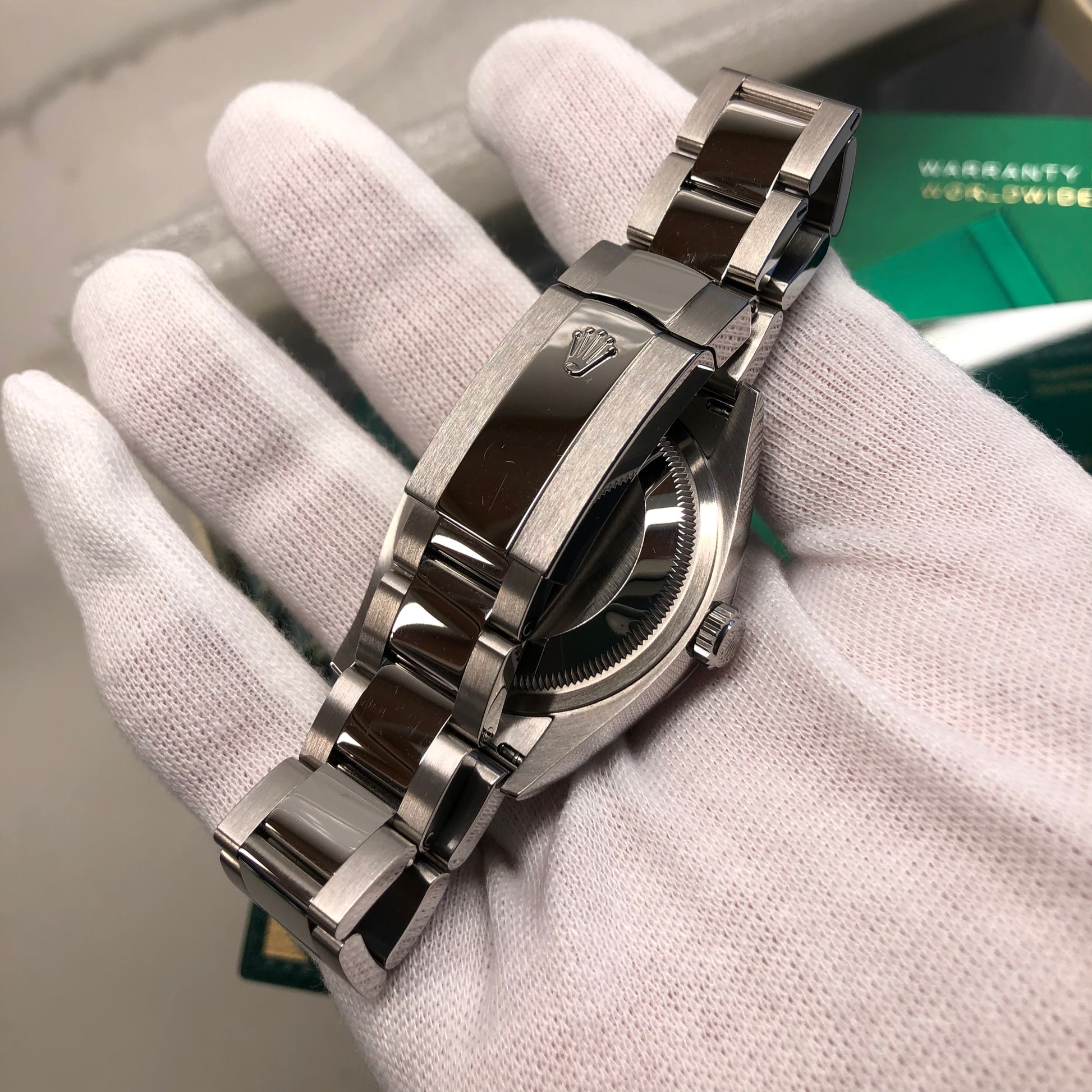 2021 Rolex Datejust 126200 Blue Stick Smooth 36mm Steel Oyster Watch Box Papers - Hashtag Watch Company