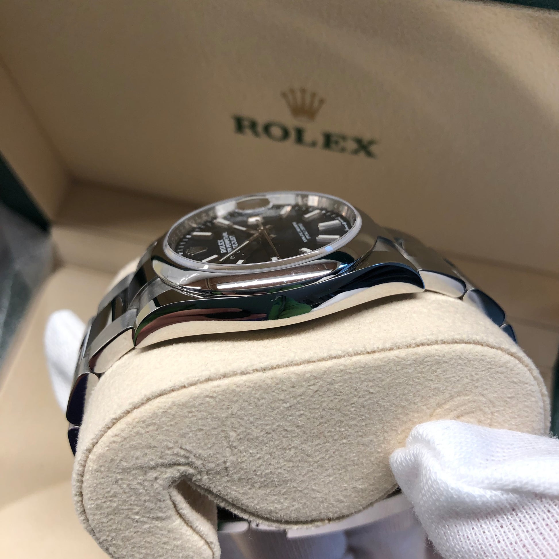 2021 Rolex Datejust 126200 Blue Stick Smooth 36mm Steel Oyster Watch Box Papers - Hashtag Watch Company
