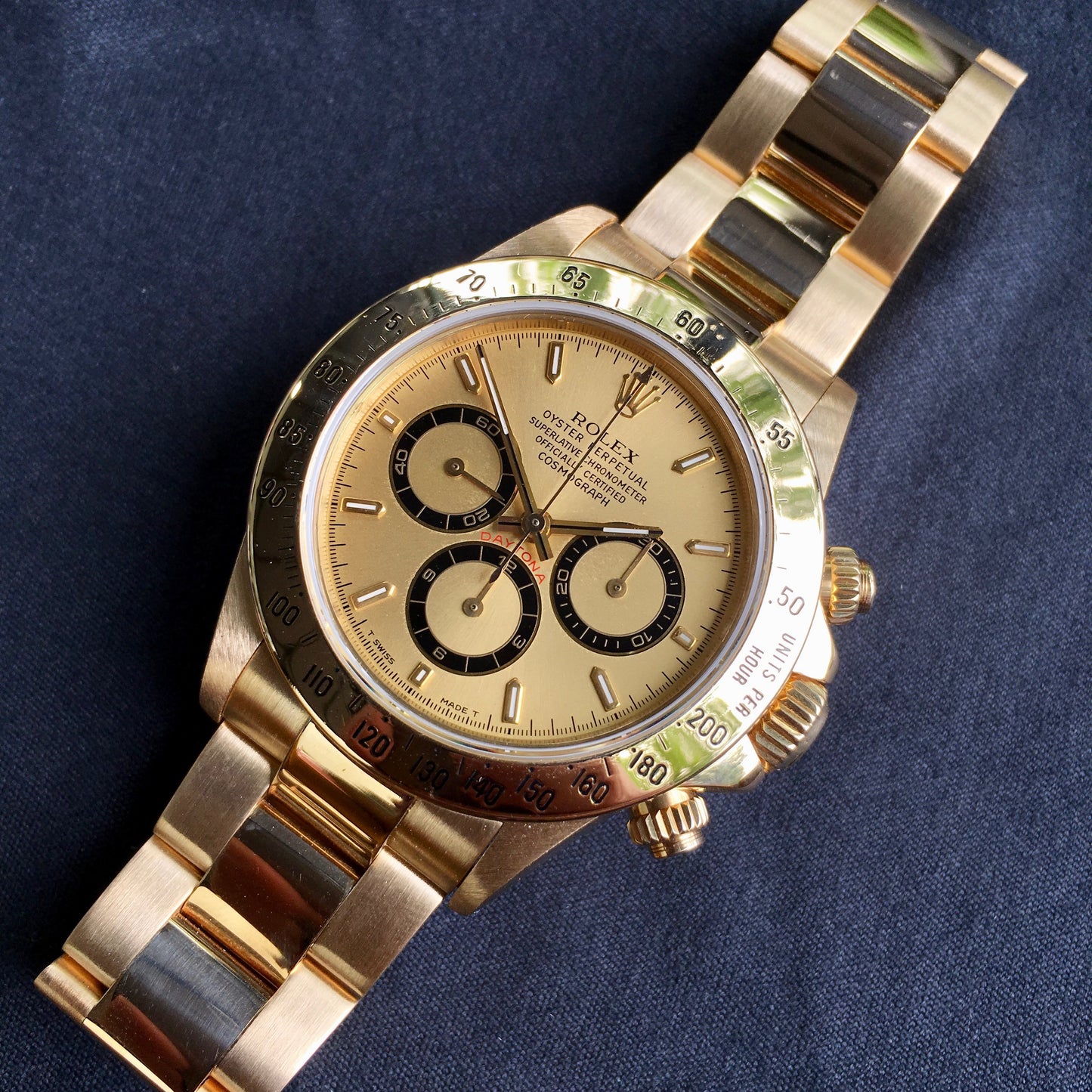 Vintage Rolex Daytona 16528 Zenith 18K Yellow Gold Chronograph Wristwatch "R" Serial Circa 1987 - Hashtag Watch Company
