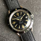 Vintage Monvis Glucydur Divers Incabloc Automatic Date Black Stainless Steel Wristwatch - Hashtag Watch Company