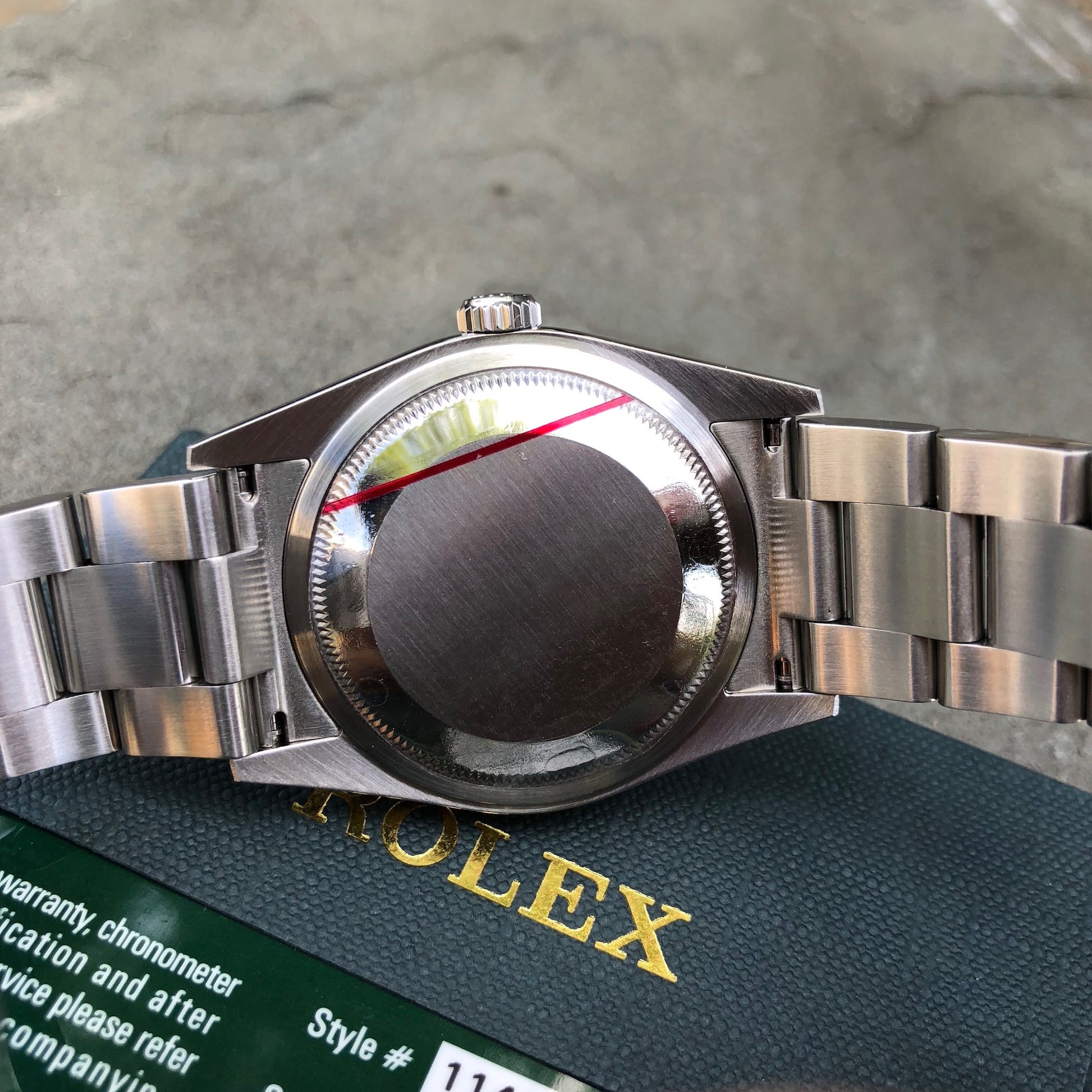 Rolex Explorer 114270 Oyster Perpetual Stainless Steel Automatic Wristwatch Box Papers Circa 2007 - Hashtag Watch Company