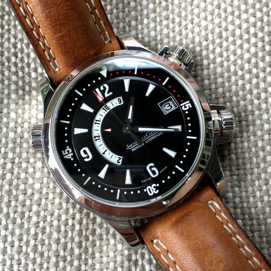 Jaeger LeCoultre Master Compressor Memovox Alarm 146.8.97 Automatic Wristwatch - Hashtag Watch Company