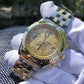 Breitling Chronomat 13050 Chronograph Two Tone Steel Gold Automatic Wristwatch Box Papers - Hashtag Watch Company