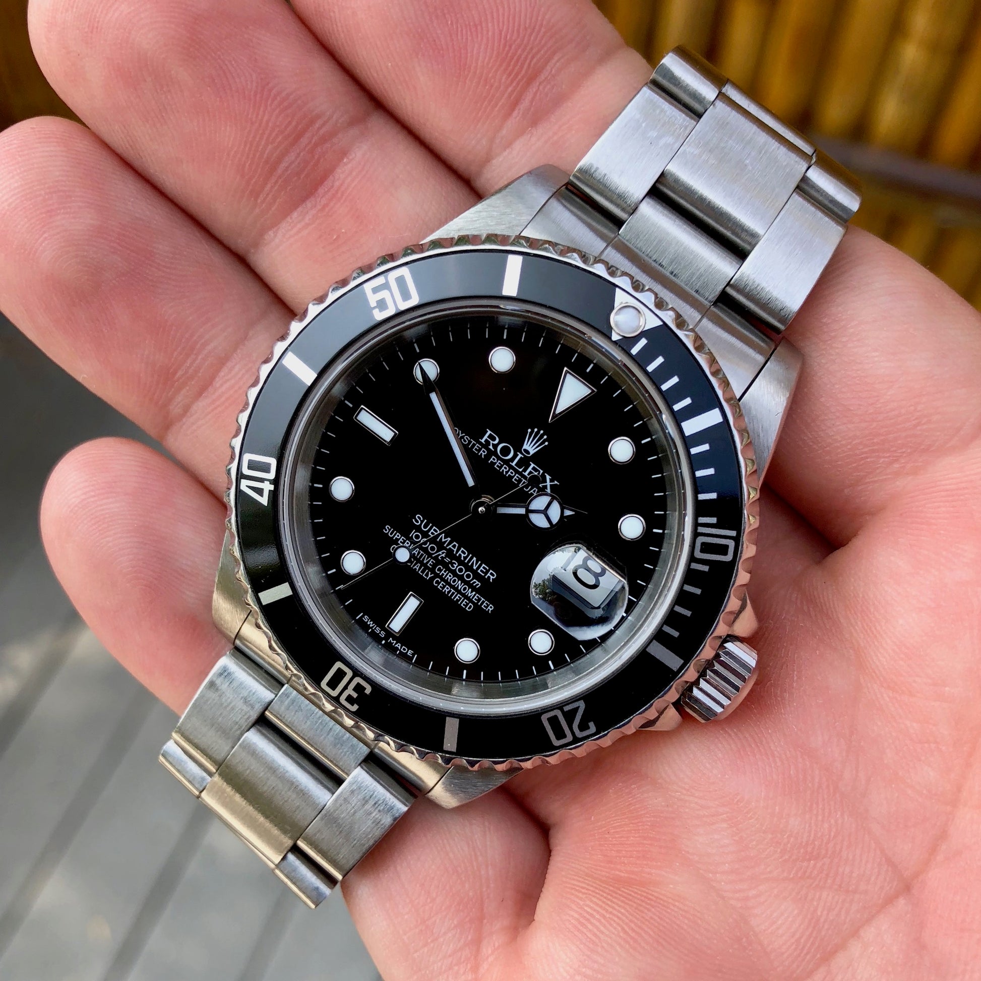 Rolex Submariner 16610 Date Steel Oyster Perpetual Automatic Caliber 3135 Circa 1989 - Hashtag Watch Company