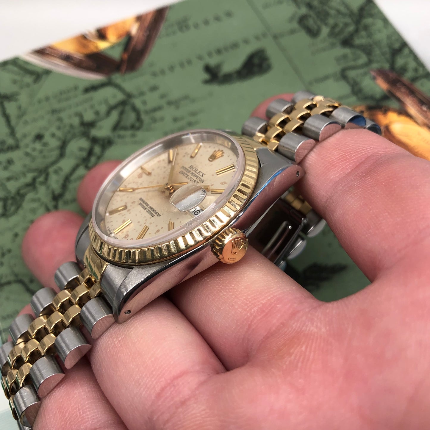 1991 Rolex Datejust 16233 Two Tone Jubilee Silver Automatic Wristwatch Box Papers - Hashtag Watch Company