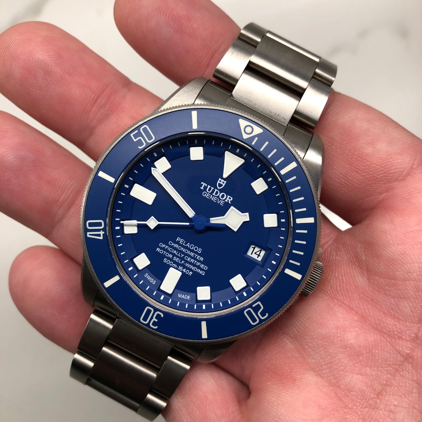 2020 Tudor Pelagos 25600TB Titanium Automatic 42mm Blue Wristwatch Box Papers - Hashtag Watch Company