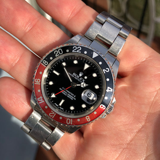 2002 Rolex GMT Master II 16710 Coke Stainless Steel SEL Wristwatch - Hashtag Watch Company