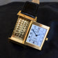 Jaeger LeCoultre Reverso 18K Yellow Gold Manual Wind Silver Leather Wristwatch - Hashtag Watch Company