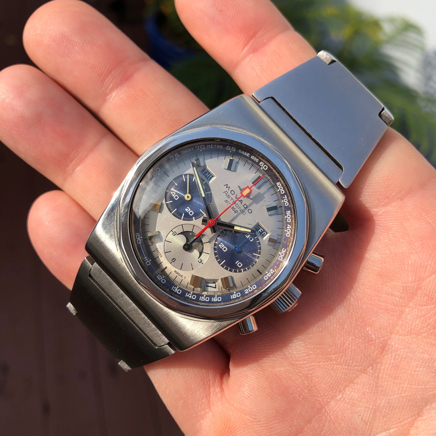 Vintage Movado Astronic HS360 Super Sub Sea El Primero Chronograph Stainless Steel Wristwatch - Hashtag Watch Company