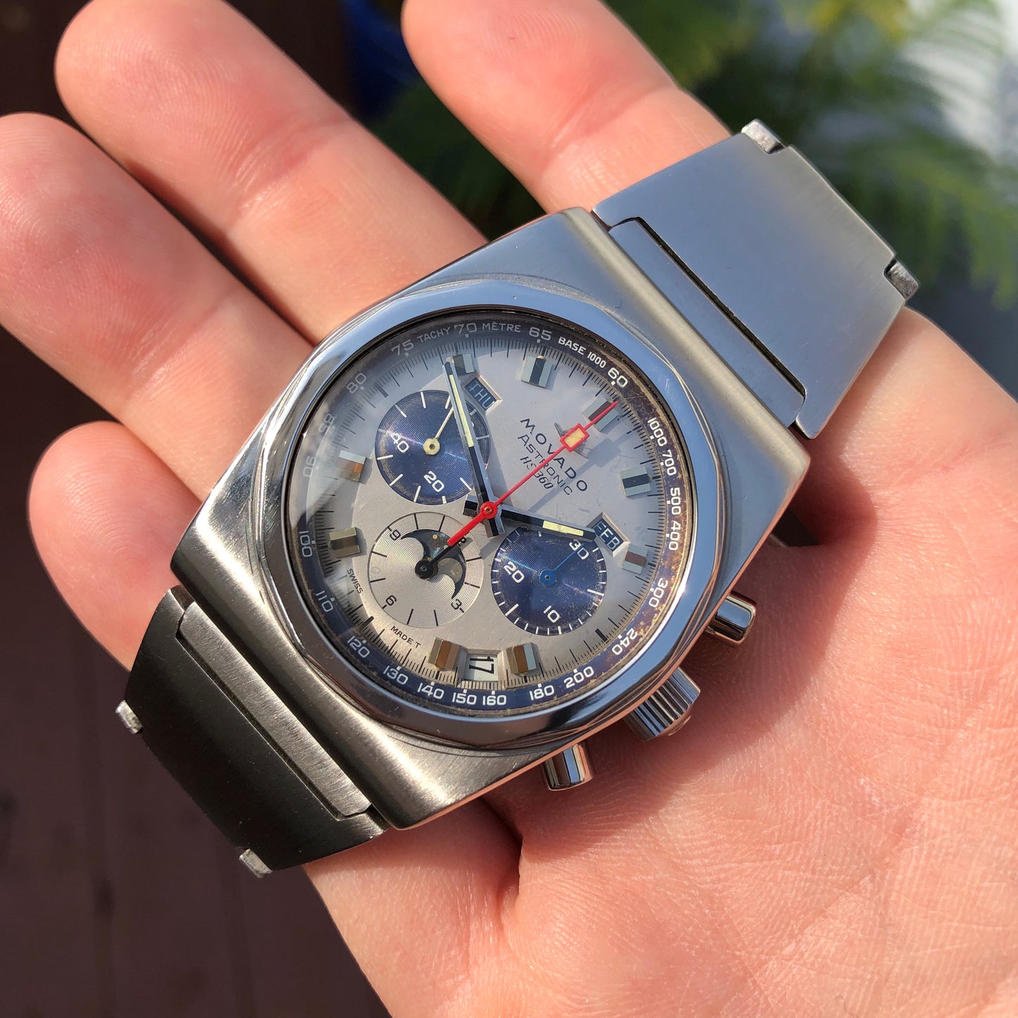 Vintage Movado Astronic HS360 Super Sub Sea El Primero Chronograph Stainless Steel Wristwatch - Hashtag Watch Company