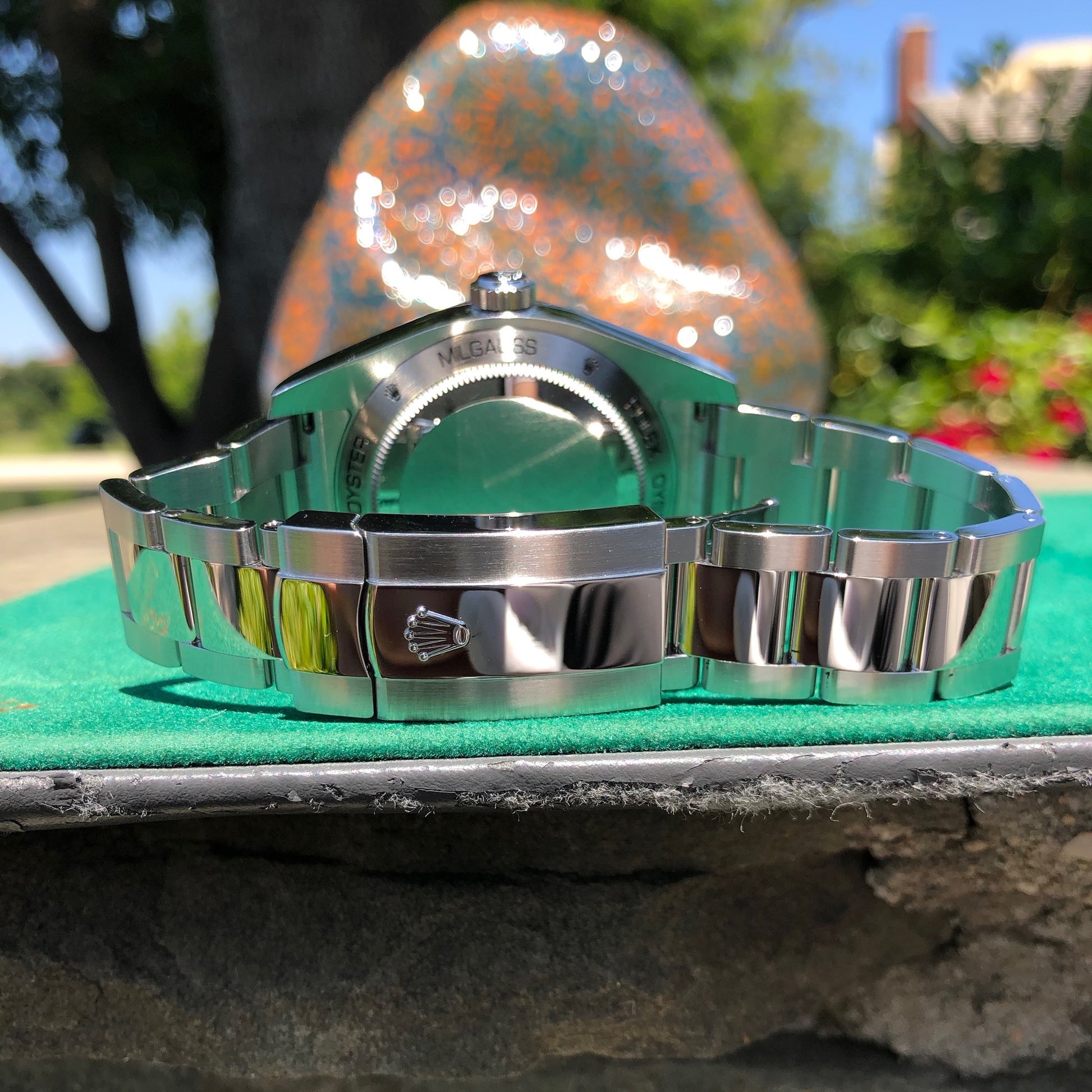 Rolex Milgauss Green 116400GV Stainless Steel Wristwatch Box Papers Circa 2019 - Hashtag Watch Company