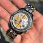 Breitling Cockpit B13358 Two Tone Steel Gold Roman MOP Diamond Box Papers - Hashtag Watch Company