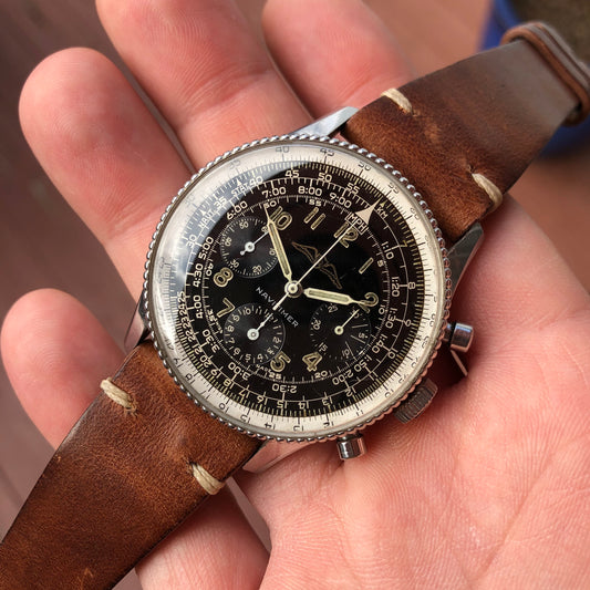 Vintage Breitling Navitimer 806 Steel Venus 178 Chronograph AOPA Wristwatch Circa 1961 - Hashtag Watch Company