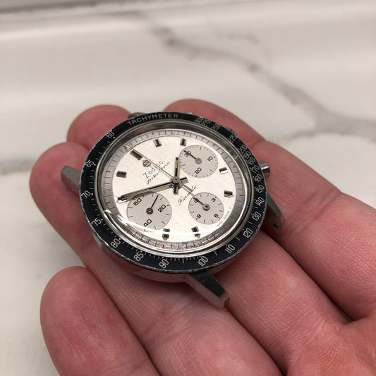 Vintage Zodiac Zodiac-Chron Hermetic Steel Valjoux 72 Chronograph Wristwatch - Hashtag Watch Company
