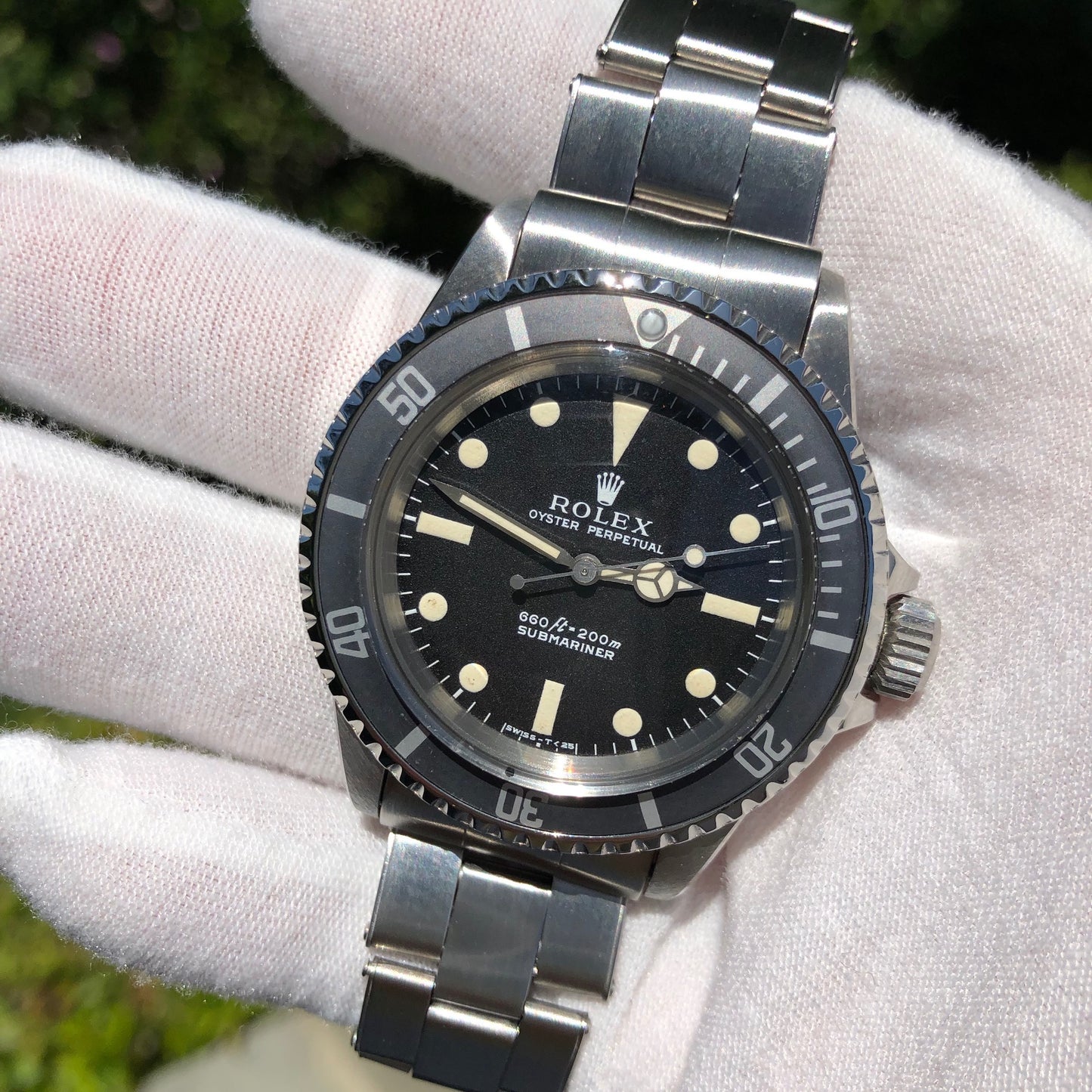 Vintage Rolex Submariner 5513 Matte Black Non Serif Dial Wristwatch Circa 1969 - Hashtag Watch Company