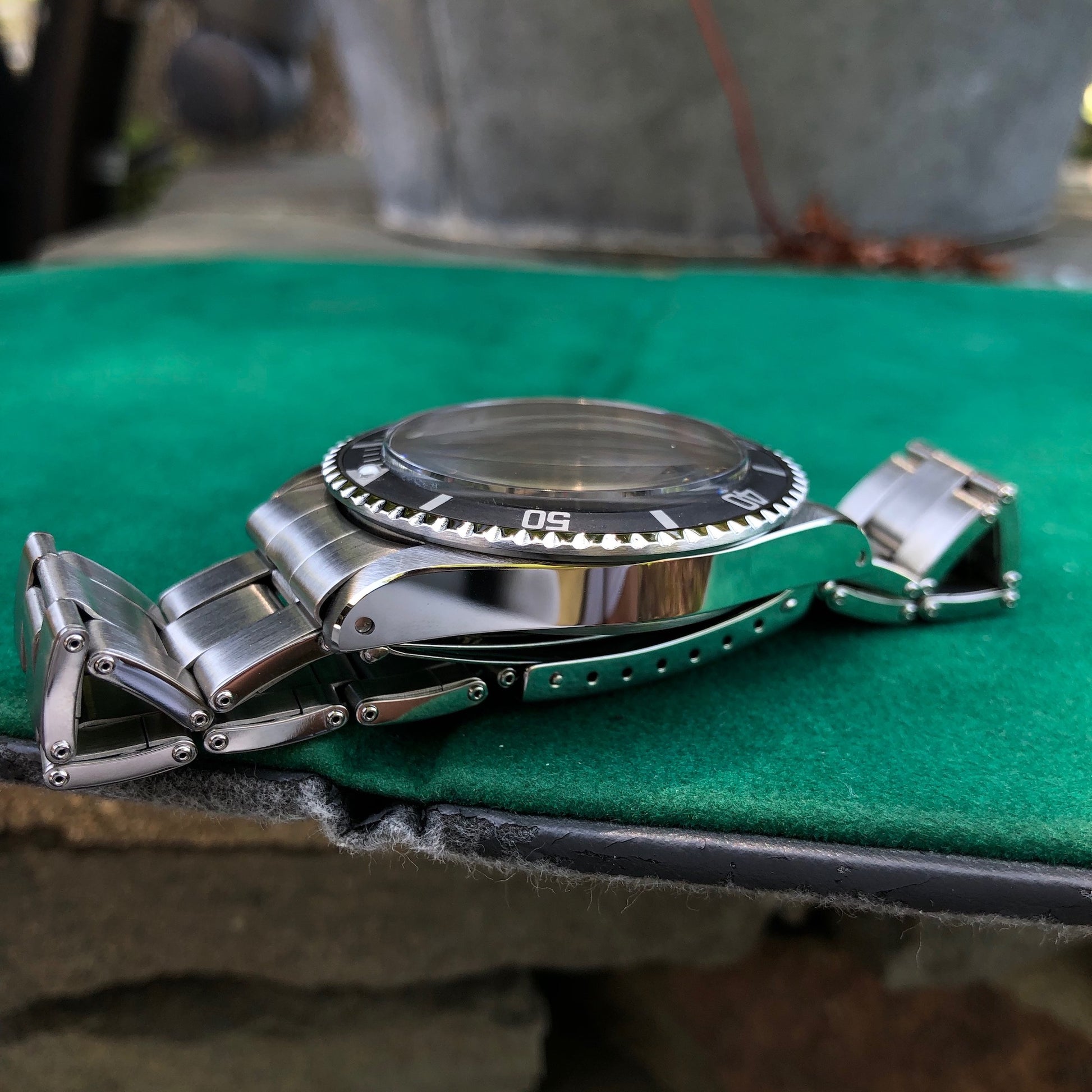 Vintage Rolex Submariner 5513 Matte Black Non Serif Dial Wristwatch Circa 1969 - Hashtag Watch Company