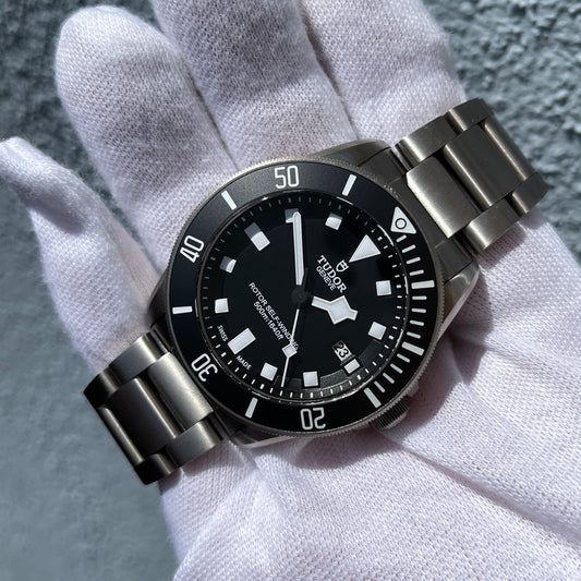 2015 Tudor Pelagos 25500TN Titanium Automatic 42mm Two Liner Black Wristwatch - Hashtag Watch Company