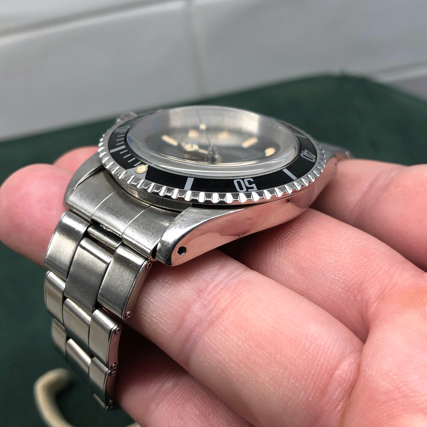 1966 Rolex Submariner 5513 Meters First Gilt Glossy Fat Font Wristwatch - Hashtag Watch Company