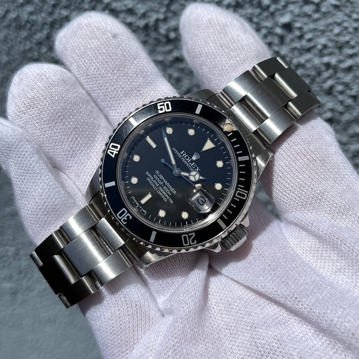 1985 Vintage Rolex Submariner Date 16800 Sapphire Tritium Wristwatch - Hashtag Watch Company