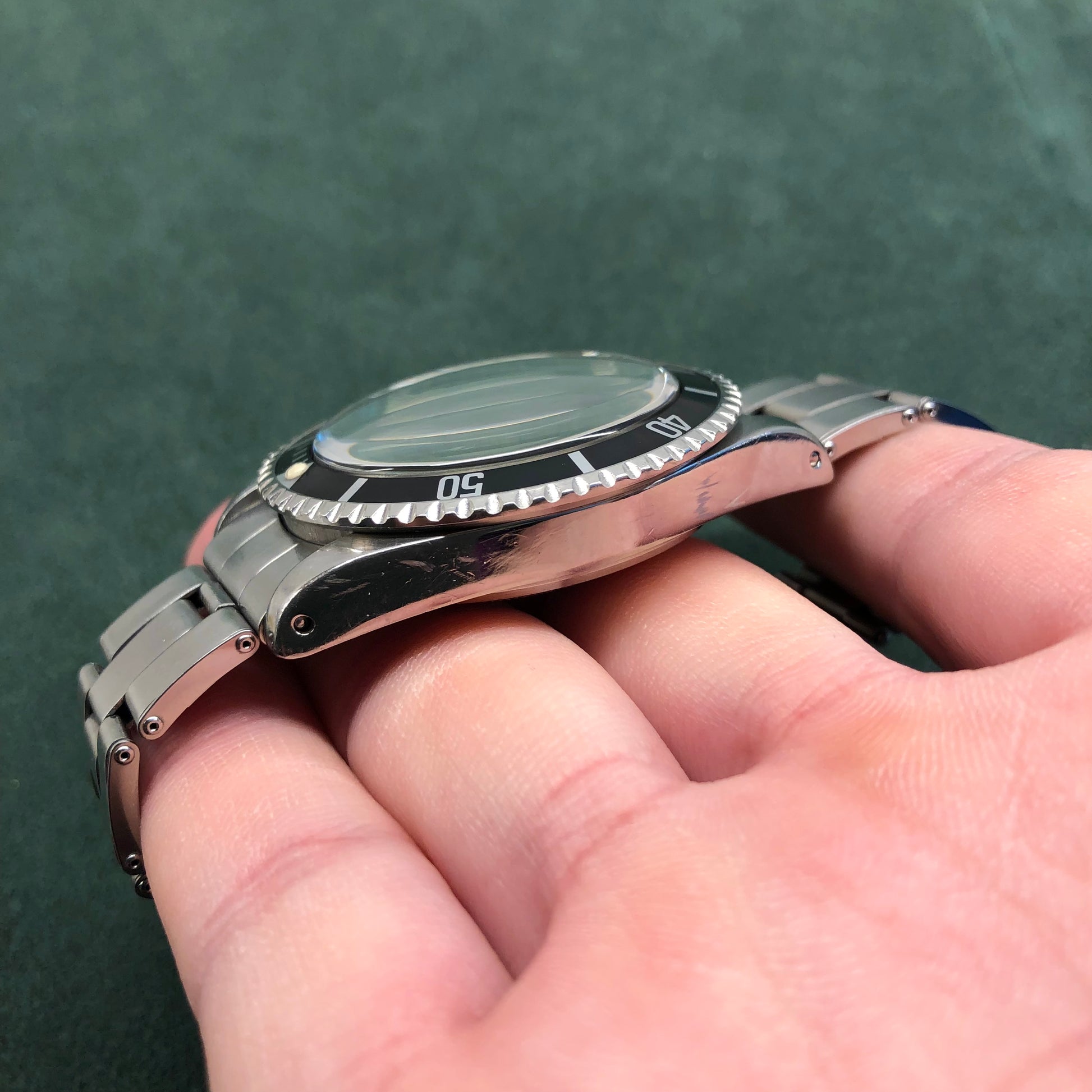 1966 Rolex Submariner 5513 Meters First Gilt Glossy Fat Font Wristwatch - Hashtag Watch Company
