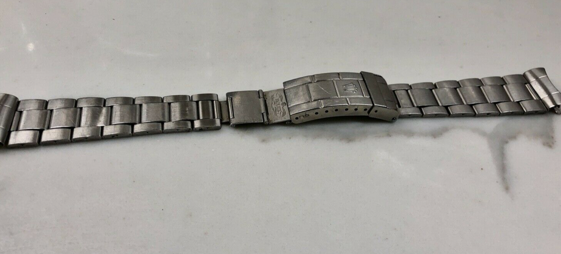 Vintage Rolex Steel Swiss Folded Fliplock Oyster 9315 Bracelet 380 Ends 20mm HASHTAGWATCHCO