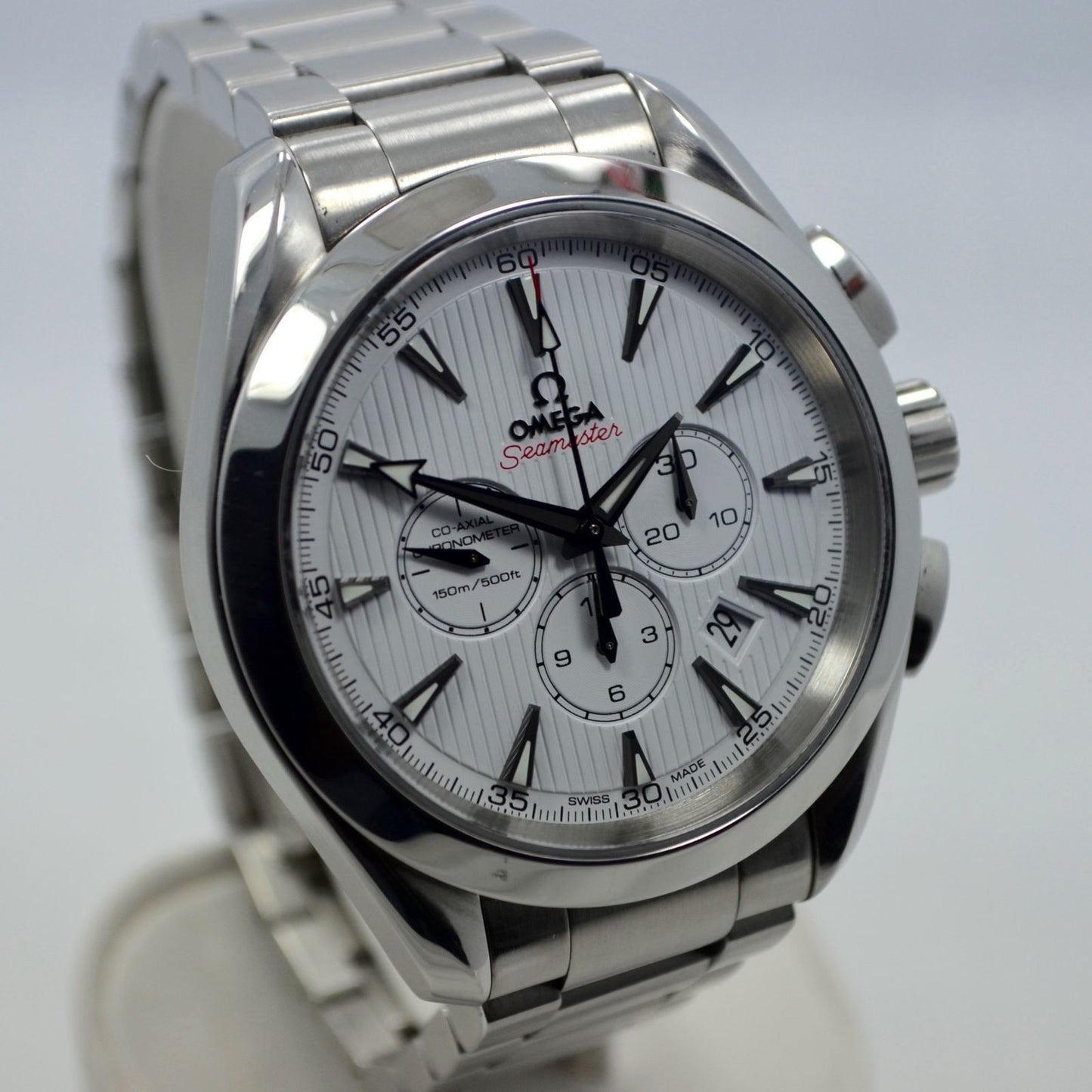 Omega Seamaster Aqua Terra 231.10.44.50.04.001 Chronograph Steel Co-Axial Watch - Hashtag Watch Company