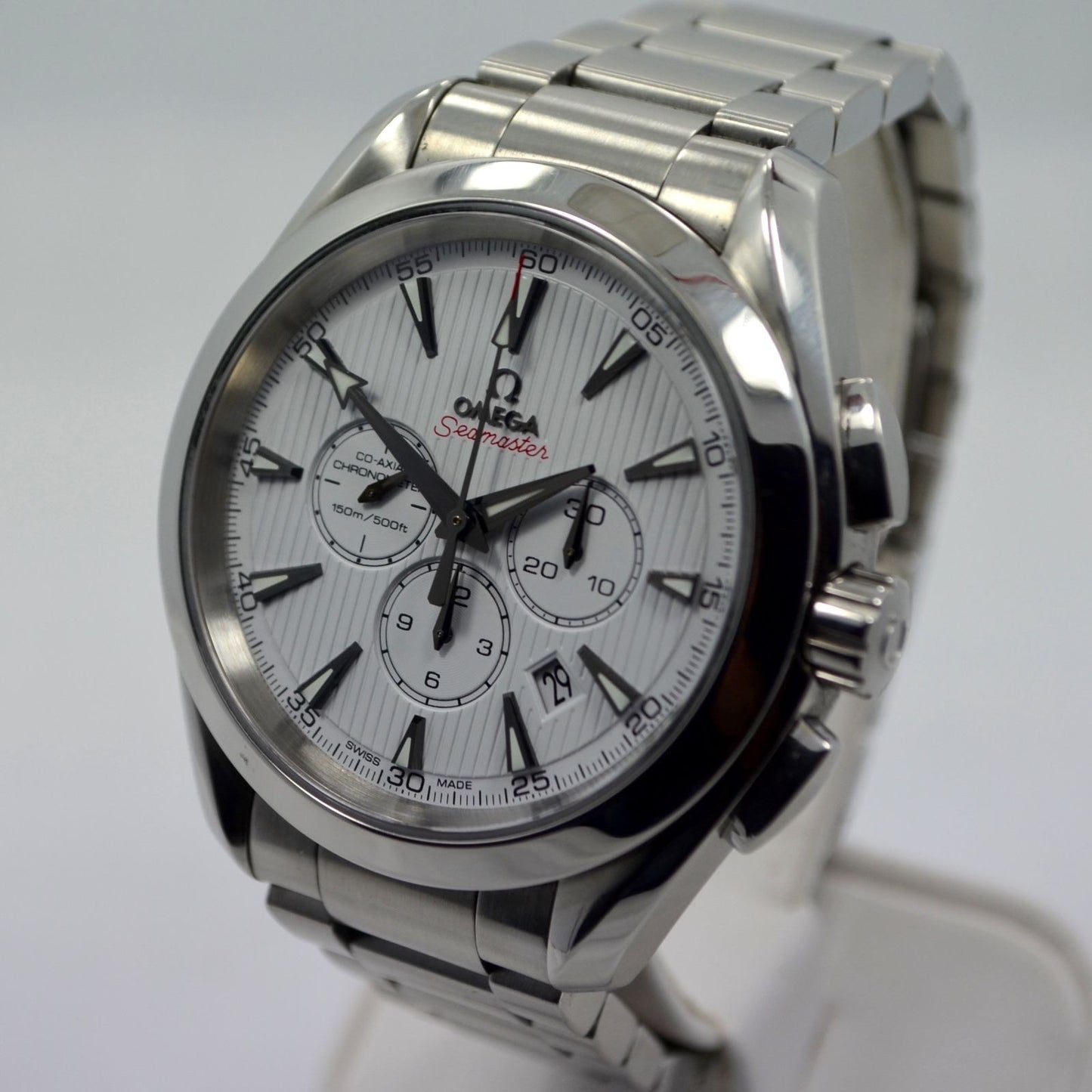 Omega Seamaster Aqua Terra 231.10.44.50.04.001 Chronograph Steel Co-Axial Watch - Hashtag Watch Company